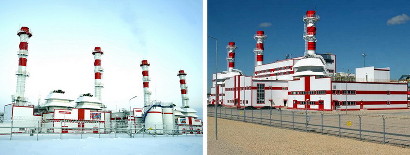 GTU-CHPPs at the Usinsk (on left) and Yarega fields